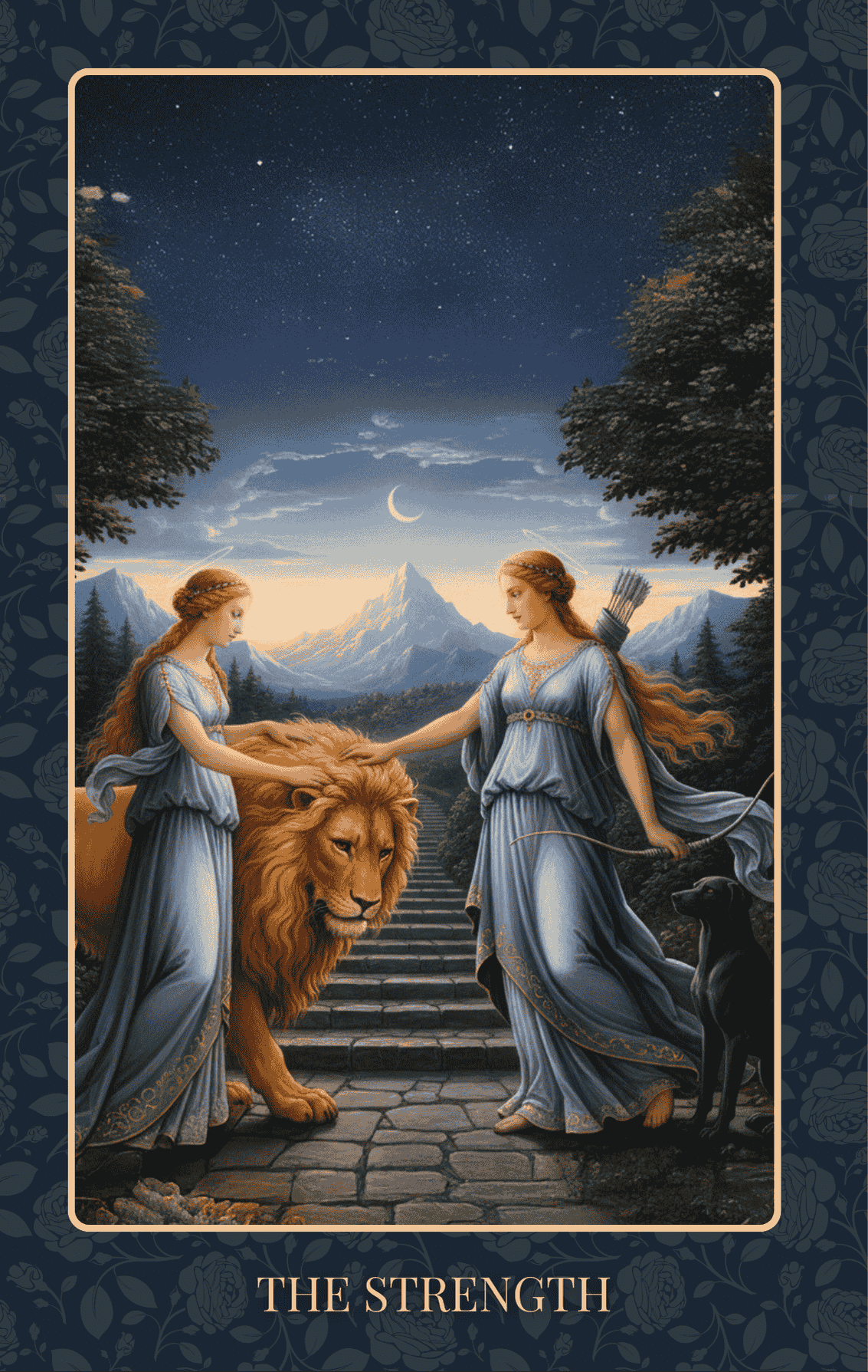 Goddess Tarot-Strength: Awakening Artemis Goddess and the Power of Gentleness